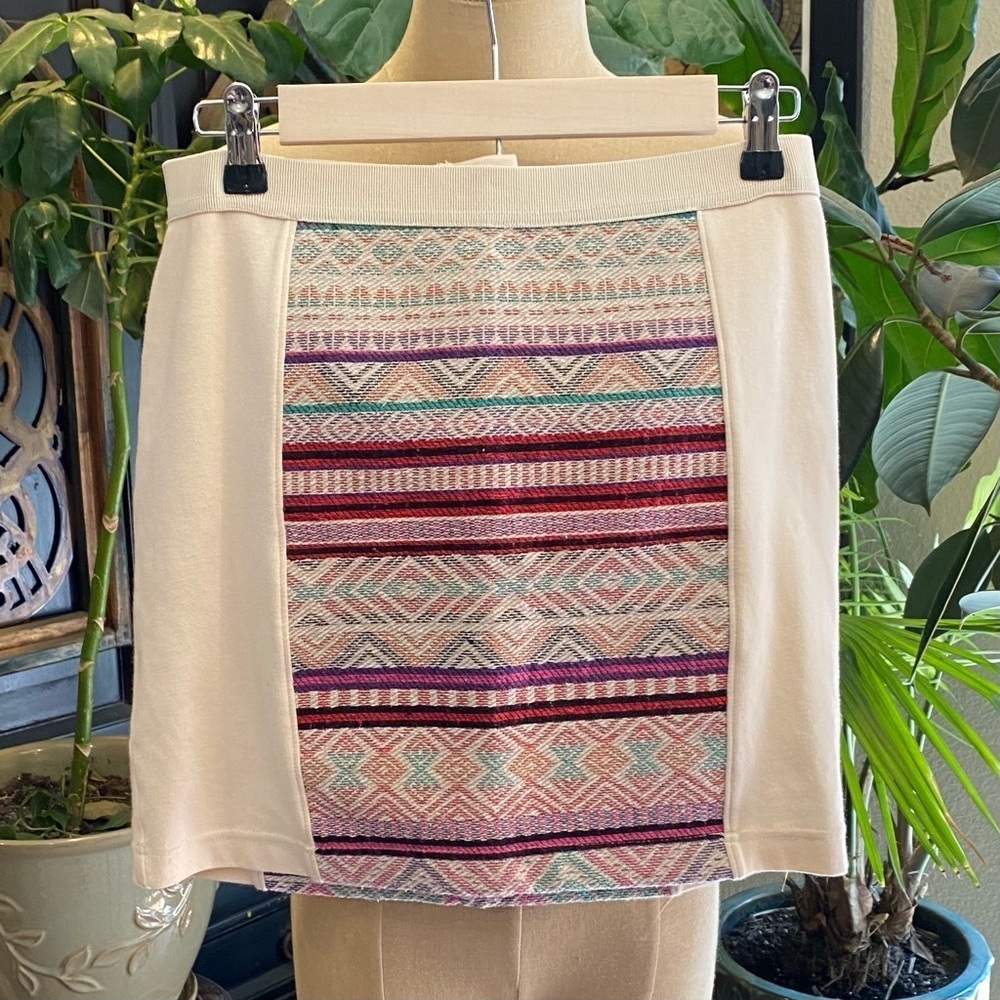 AE super stretch embroidered tribal print skirt